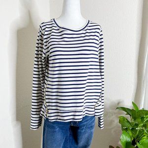 Stella & Dot Striped Crush It  Zip Side Pullover L